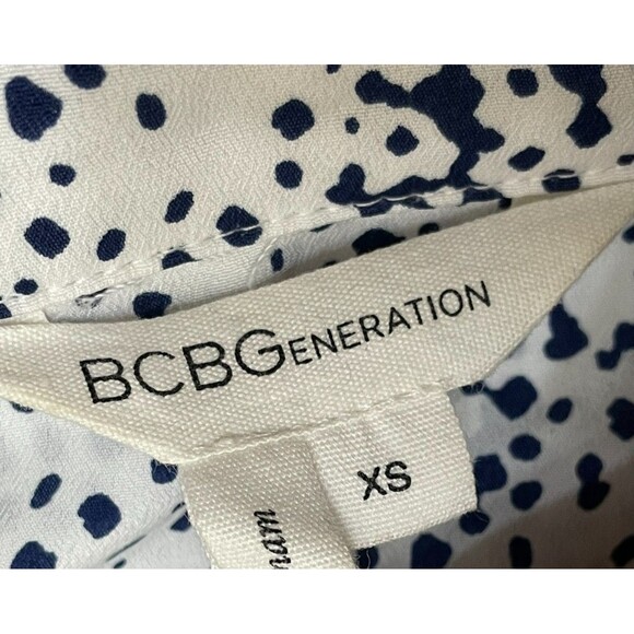 BCBGeneration Women's XS White Dress Polyester Shirt Mini Smocked Casual Outdoor - Picture 8 of 10